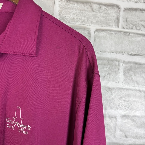 Peter Millar x Grayhawk GC Solid Maroon Performance Golf Polo Mens XL Stretch - Picture 3 of 8